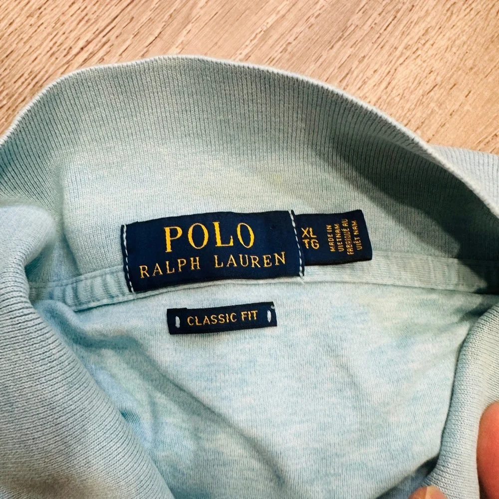 Polo Ralph Lauren Polo Mens XL Light‎ Blue Classic Fit Short Sleeve Polo Shirt